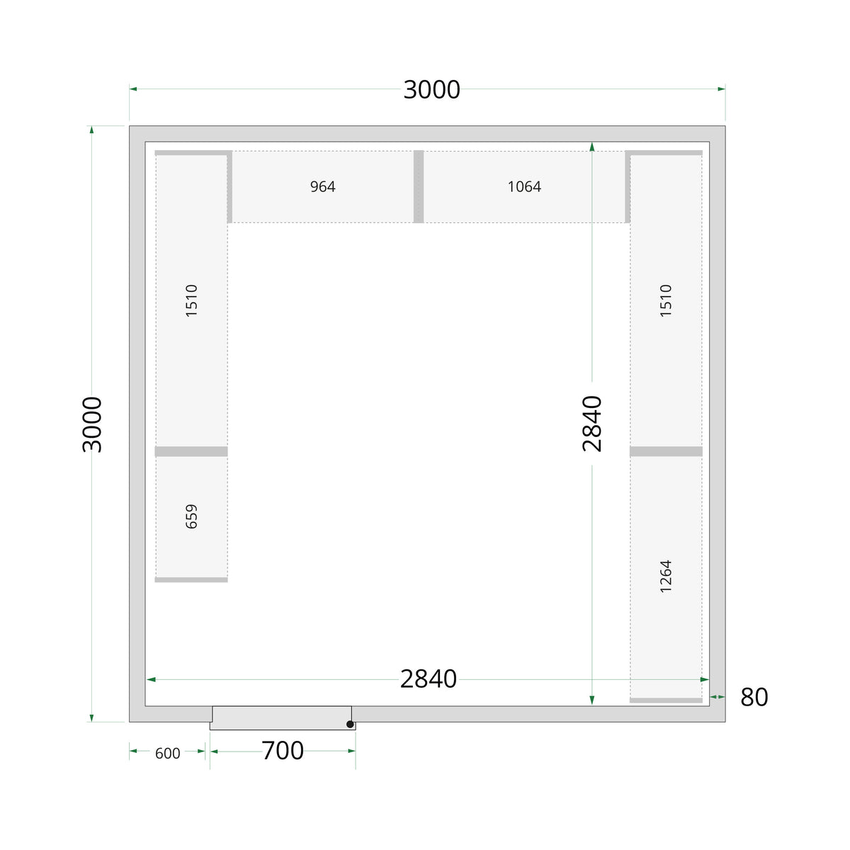 Cold Room Panels - Cold Room 300x300x220
