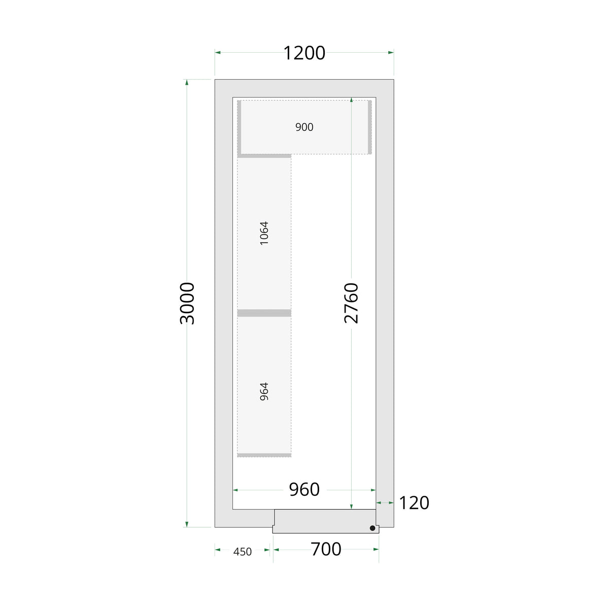 Cold Room Panels - Cold Room 120x300x220