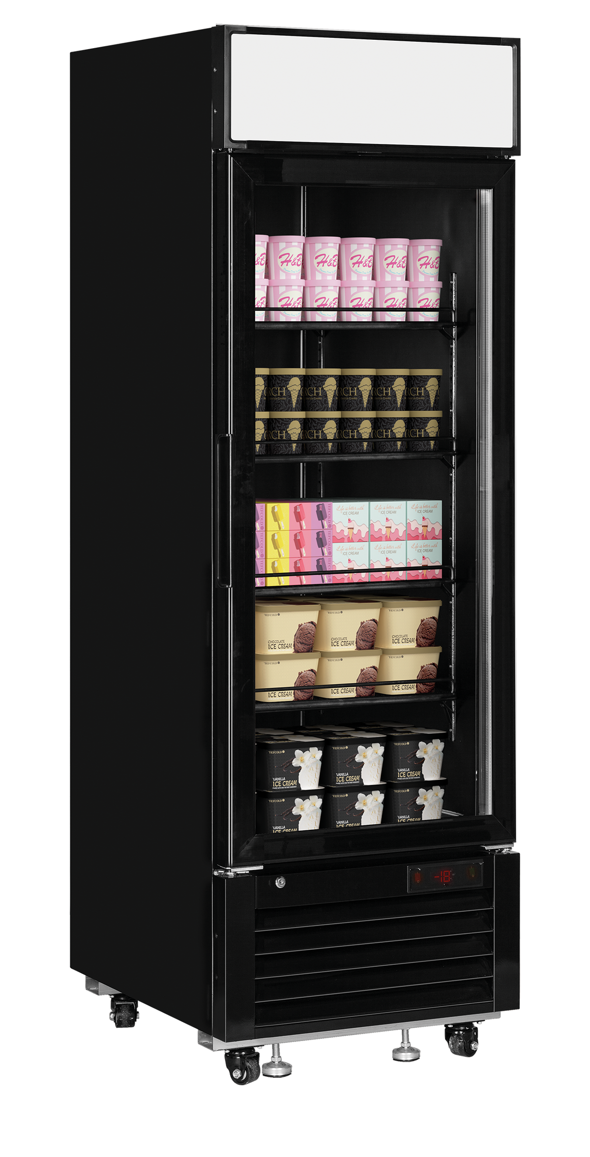 Glass Door Display Freezer - LGF2500 Black