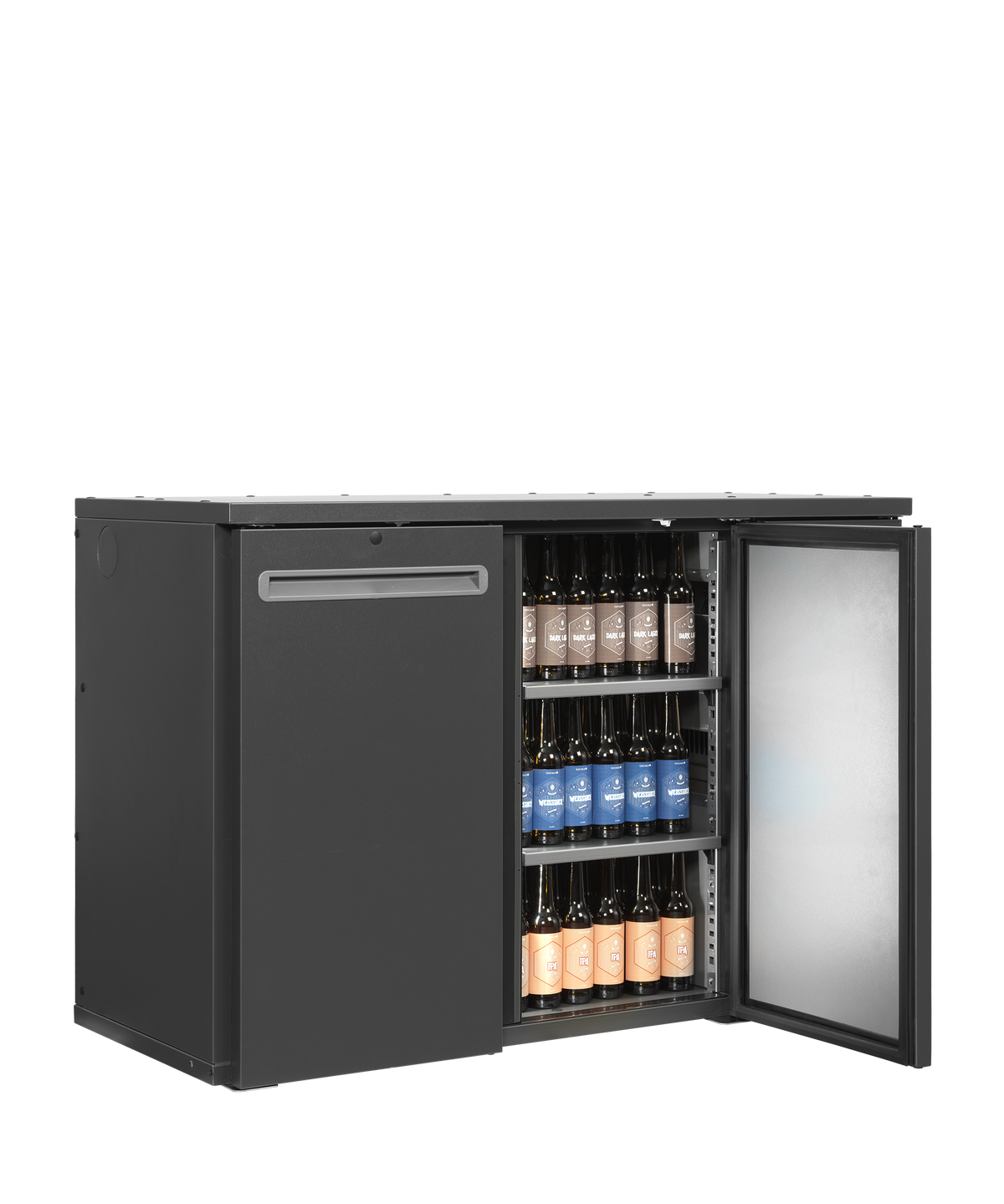 Serrco High-End Backbar Cooler 275L, 2-Door Solid, +2 to +10°C – SCL-22MU+