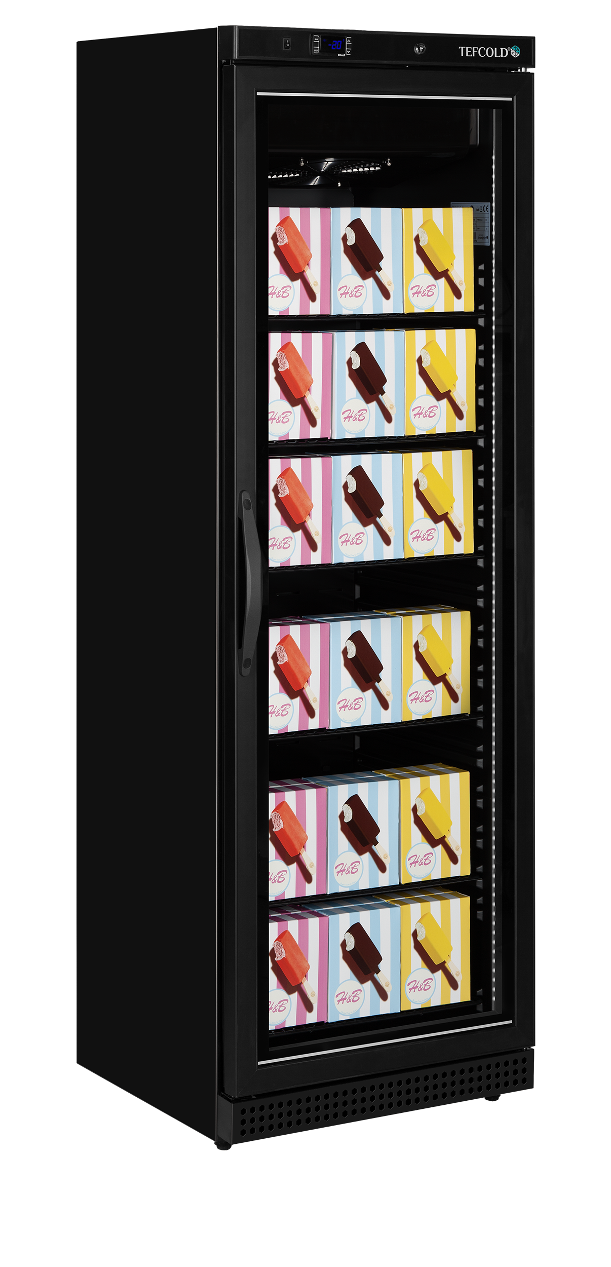 - - Glass Door Display Freezer - UF400VG BLACK