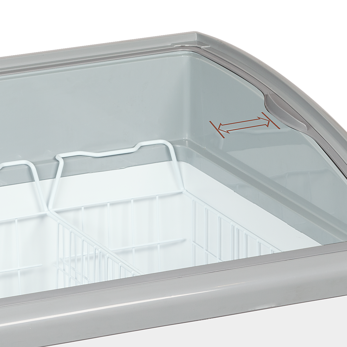 TEFCOLD - Sliding Curved Glass Lid Chest Freezer - NIC201SCEB