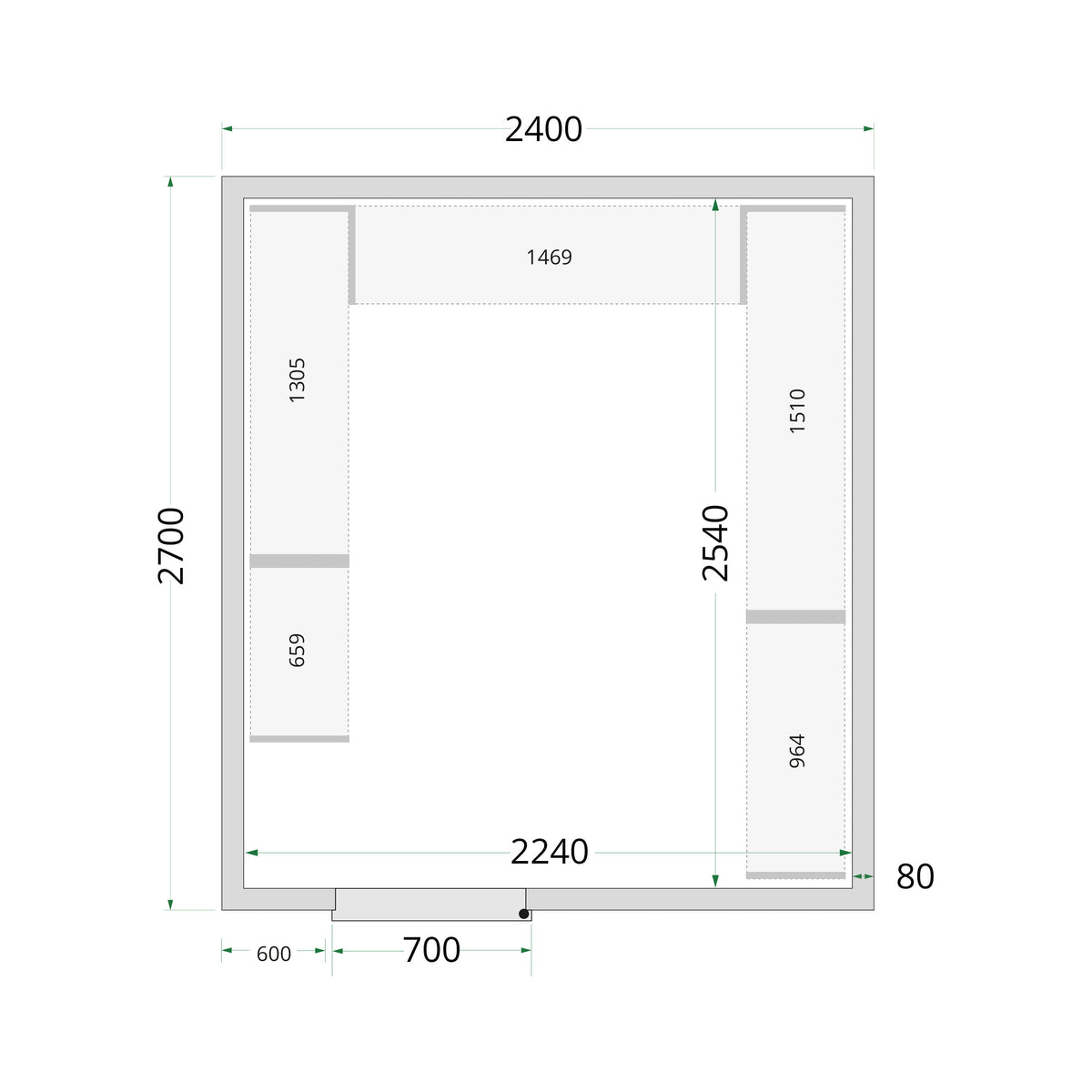 Cold Room Panels - Cold Room 240x270x220