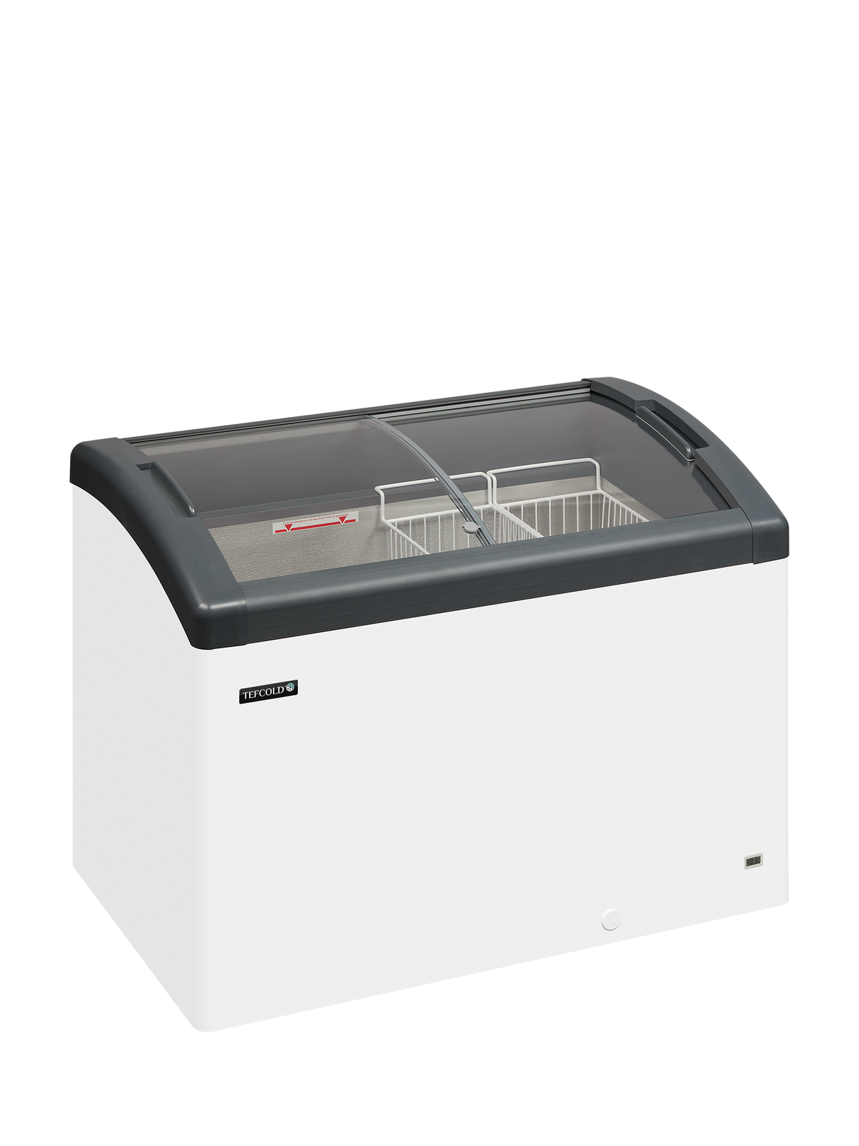 Elcold - Sliding Curved Glass Lid Chest Freezer - FOCUS 106 GREY