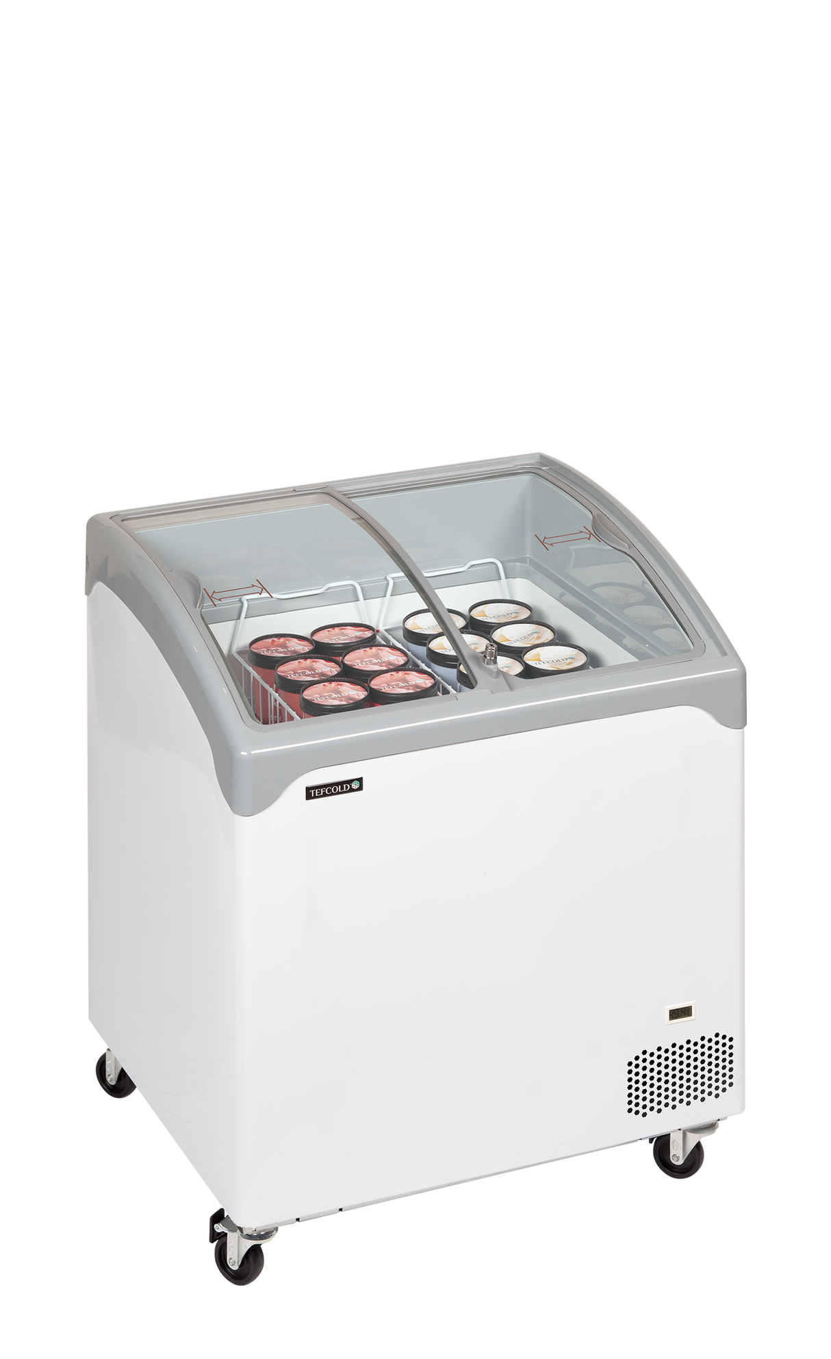 TEFCOLD - Sliding Curved Glass Lid Chest Freezer - NIC201SCEB