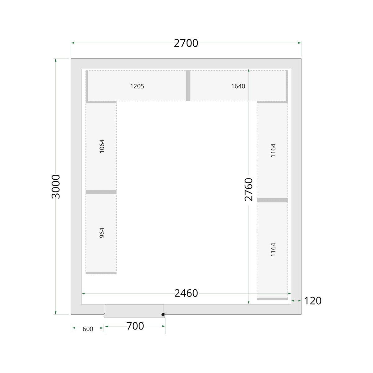 Cold Room Panels - Cold Room 270x300x220