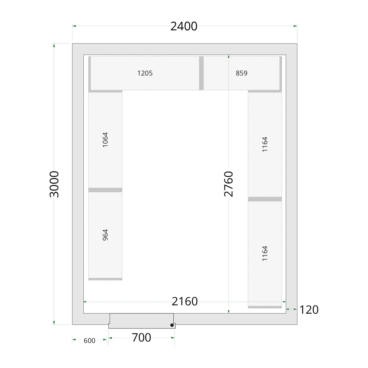 Cold Room Panels - Cold Room 240x300x220