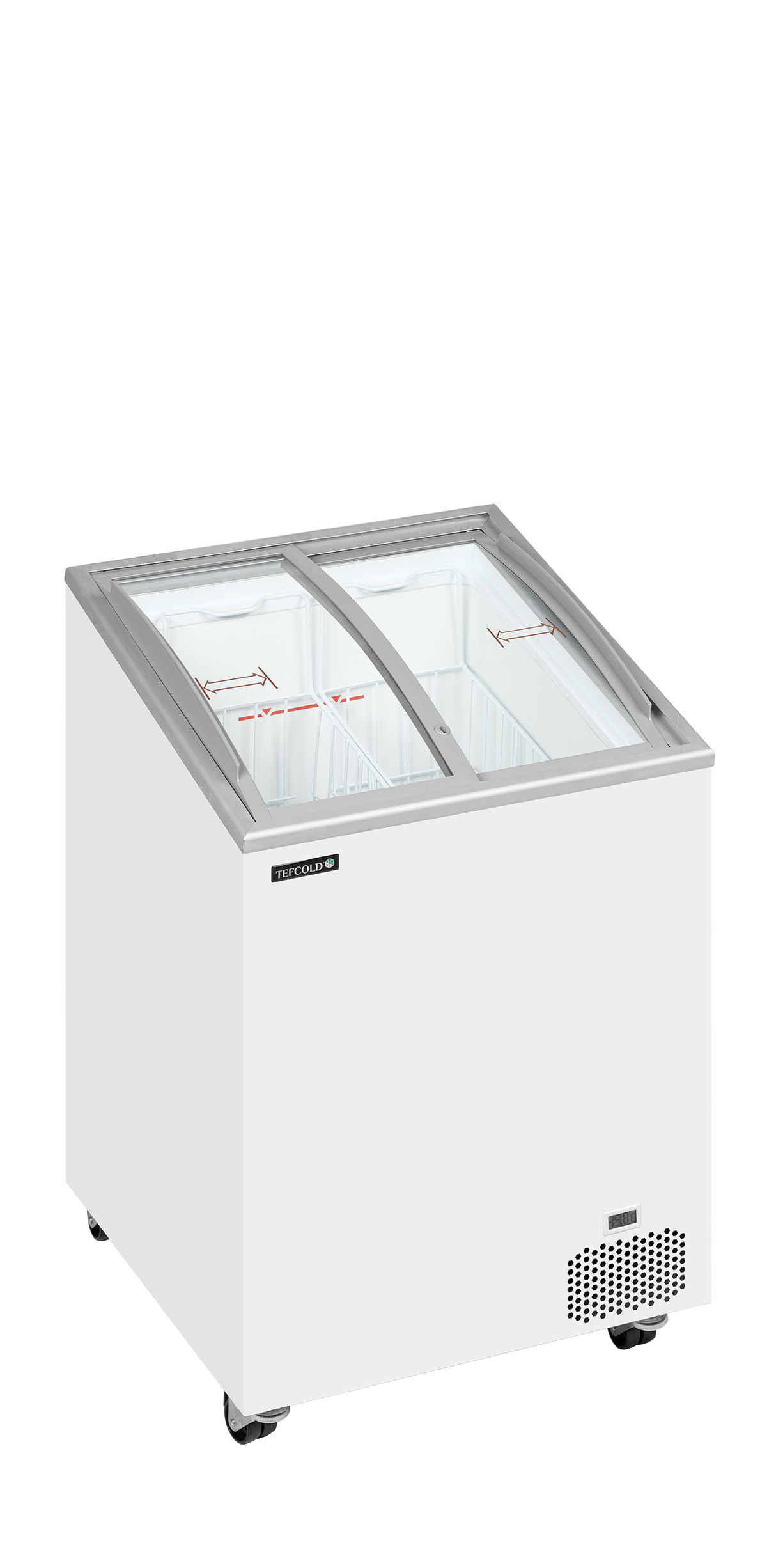 TEFCOLD - Sliding Curved Glass Lid Chest Freezer - IC101SCEB
