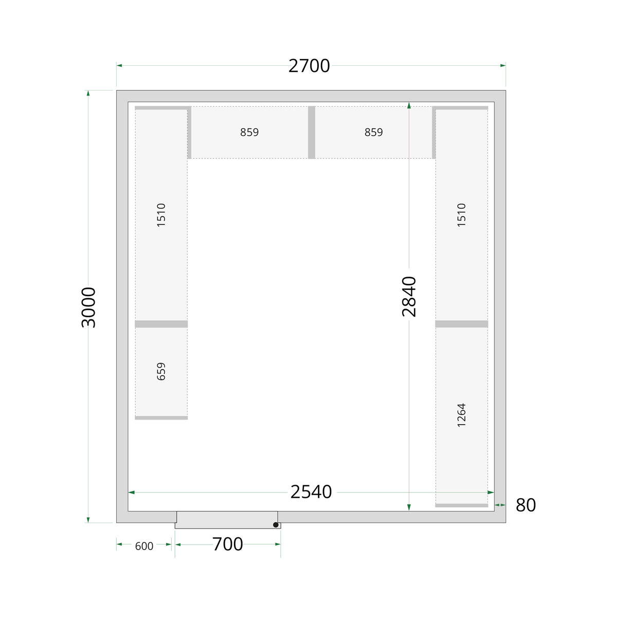 Cold Room Panels - Cold Room 270x300x220