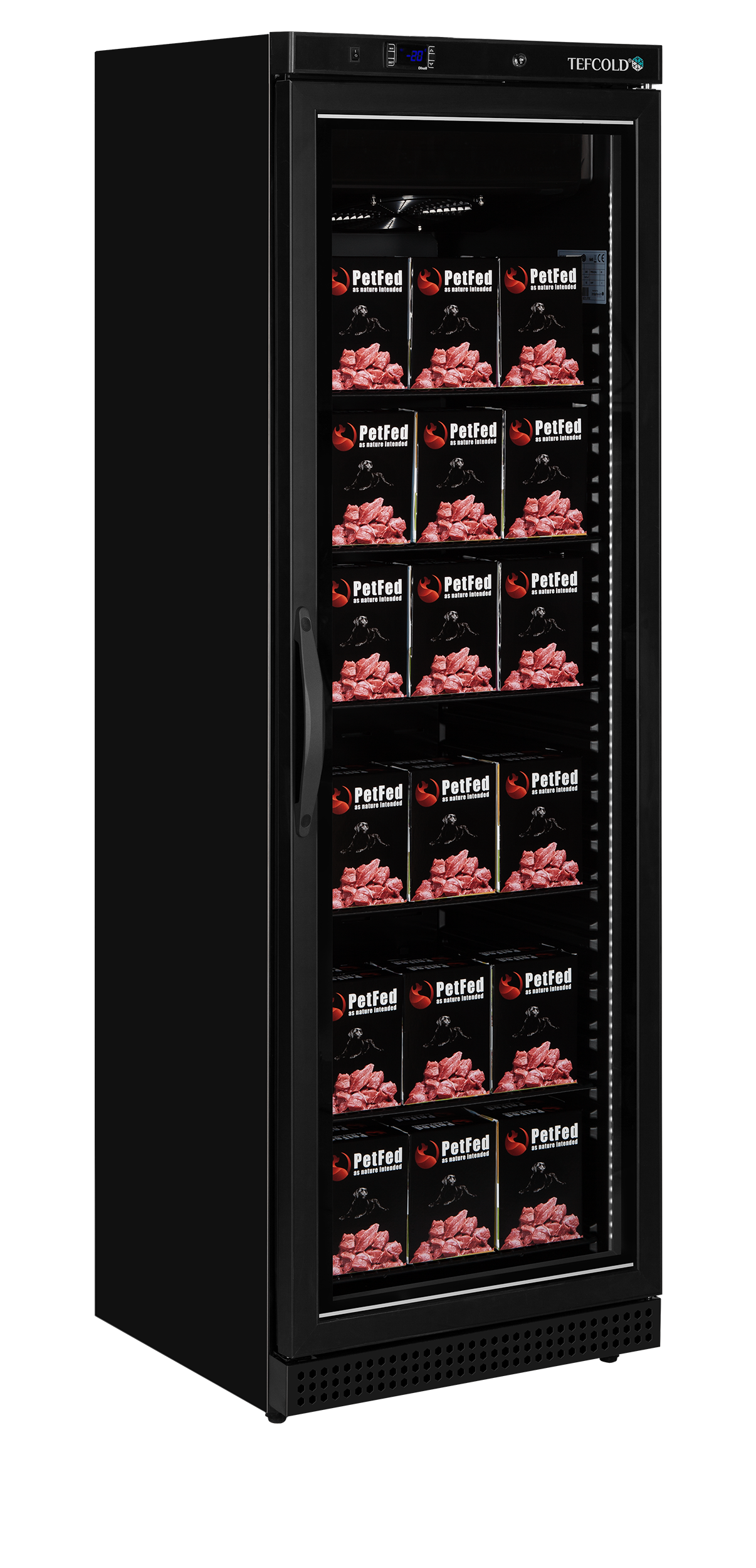 - - Glass Door Display Freezer - UF400VG BLACK