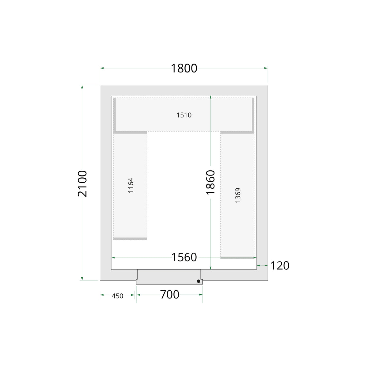 Cold Room Panels - Cold Room 180x210x220