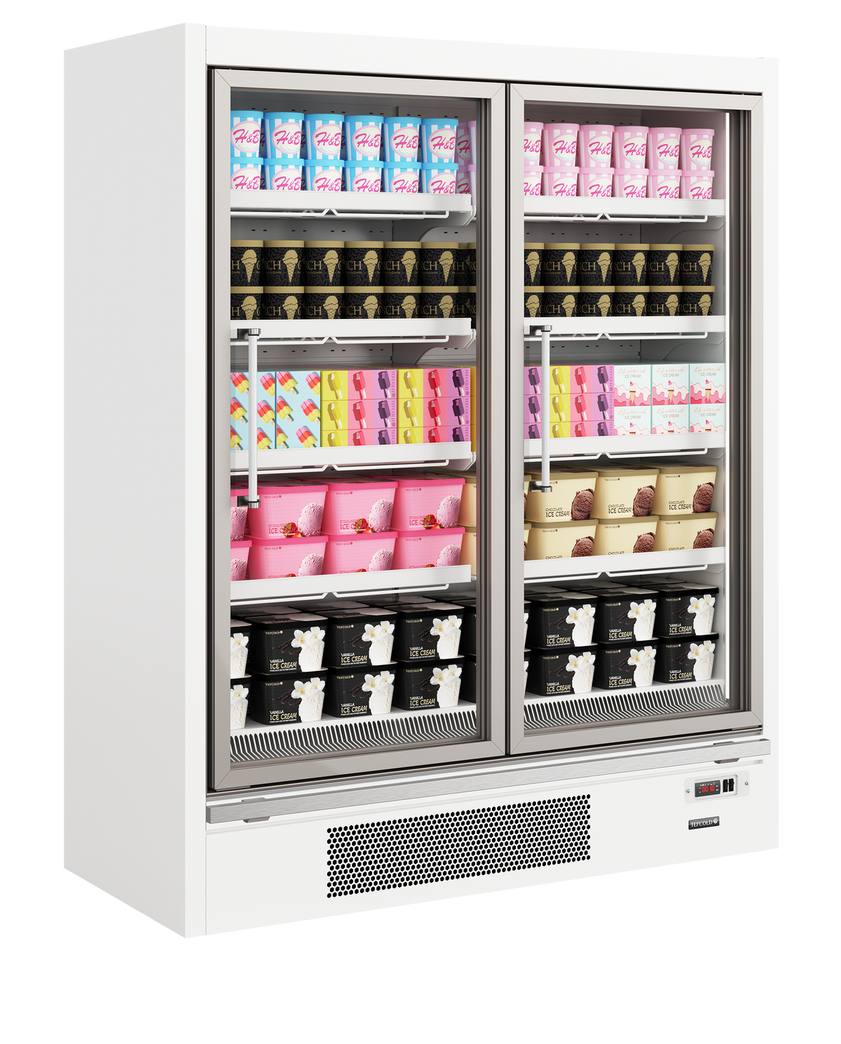 Glass Door Freezer - Galaxy+ GPF2D White