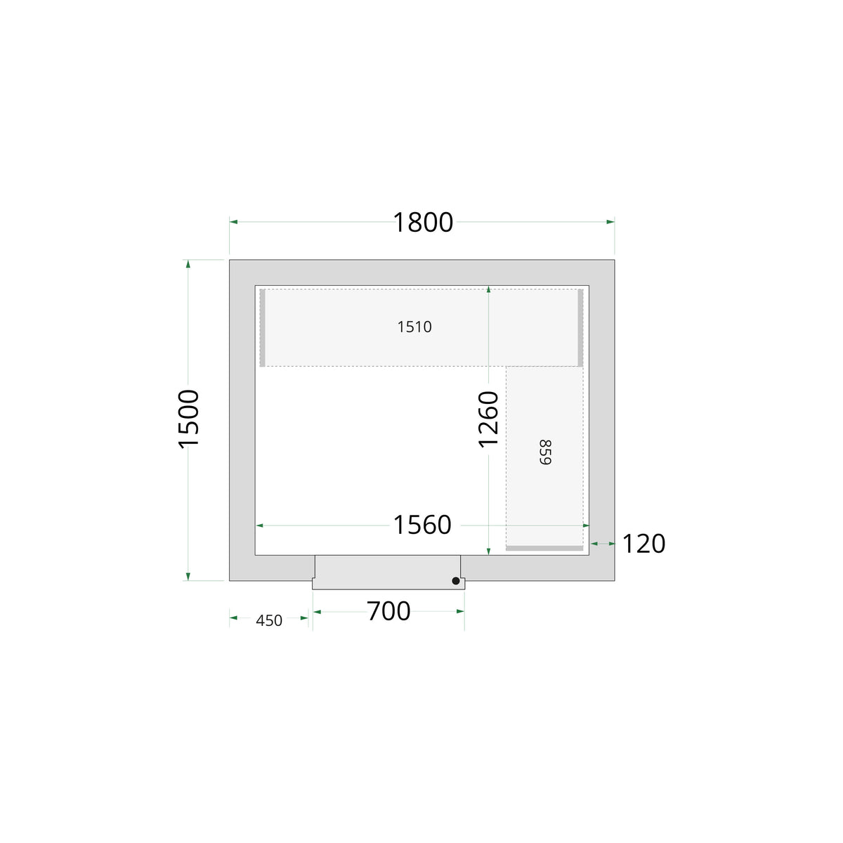 Cold Room Panels - Cold Room 180x150x220