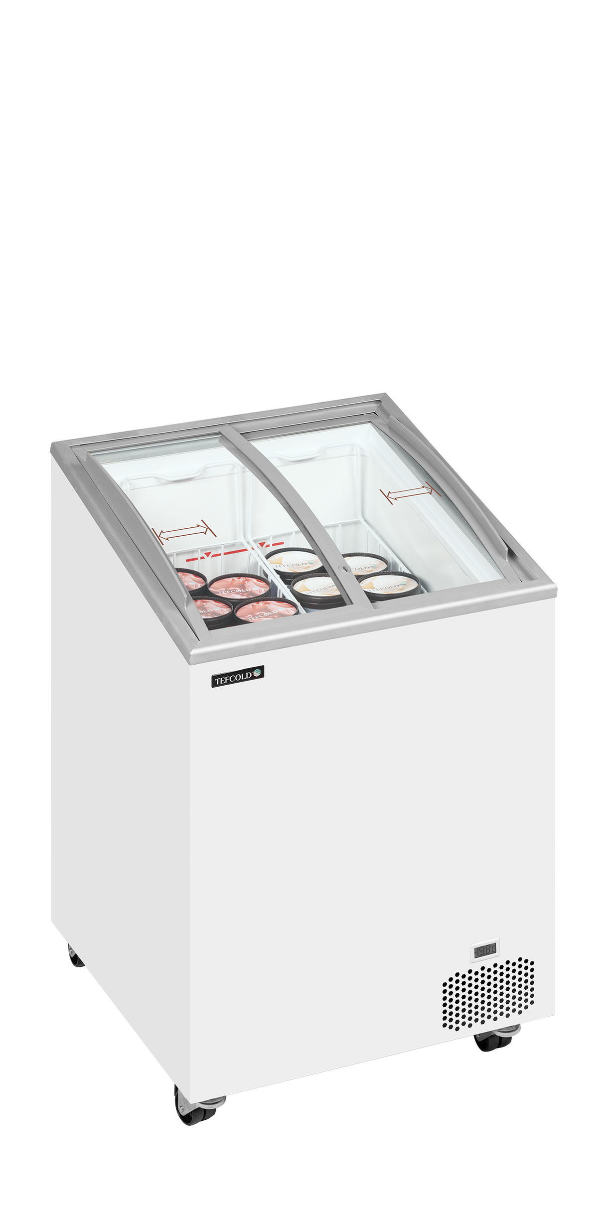 TEFCOLD - Sliding Curved Glass Lid Chest Freezer - IC101SCEB