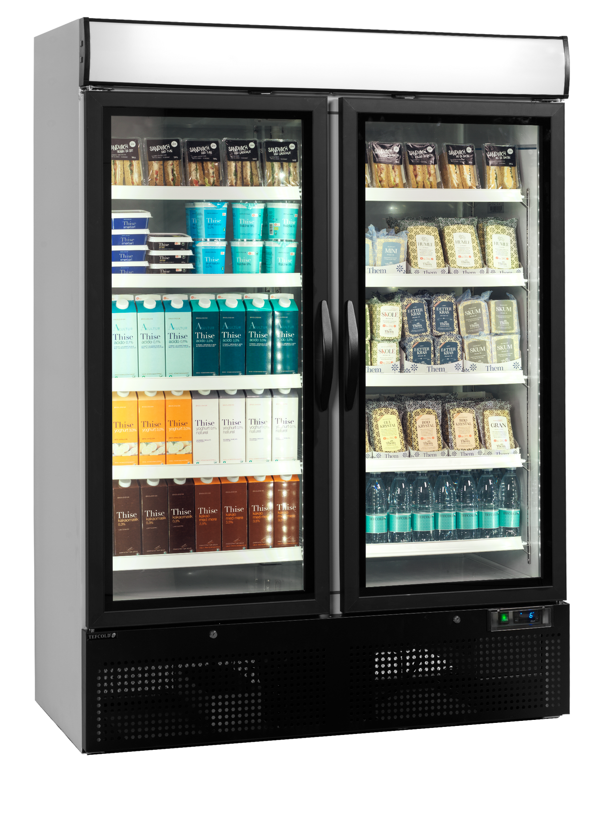Tefcold Glass Door Merchandiser 1079L, 2-Door Glass, +2 to +8°C – NC5000G – image 2