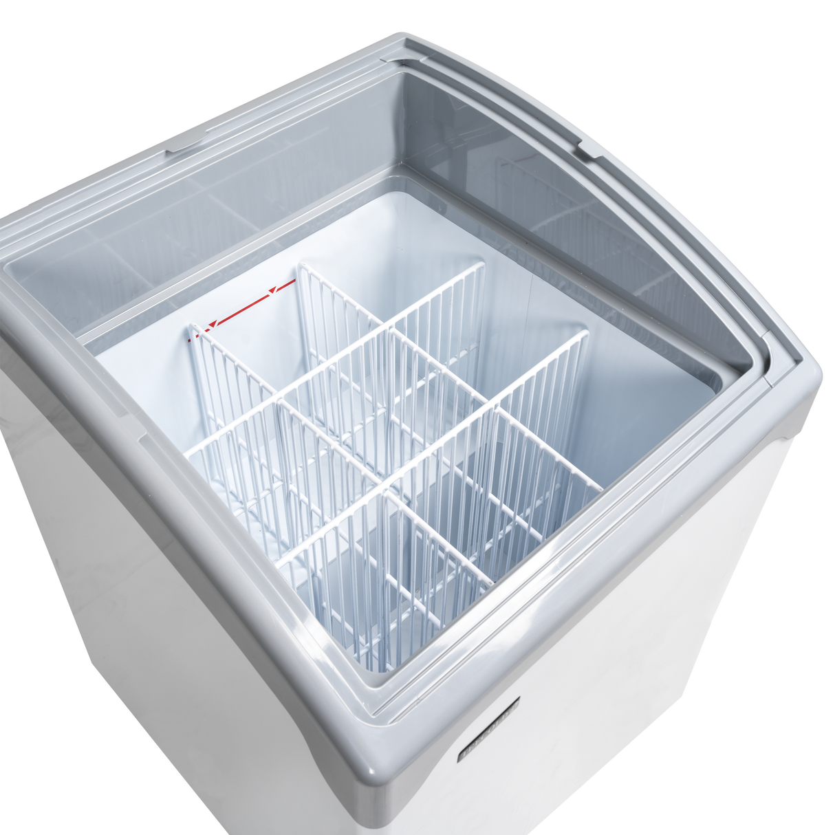 - - Sliding Curved Glass Lid Chest Freezer - NIC101SCEB /IRL
