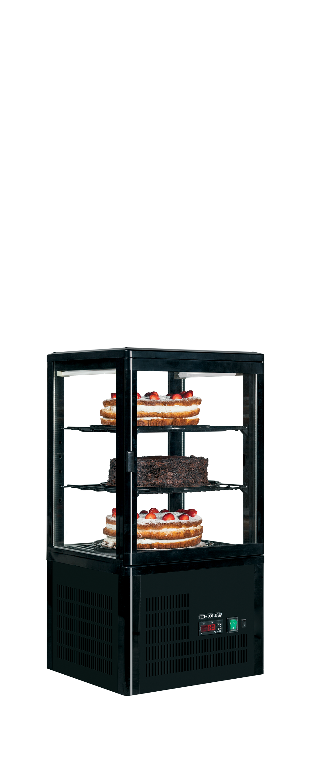 Tefcold Refrigerated Glass Display 58L, Glass Door, +2 to +12°C – UPD60