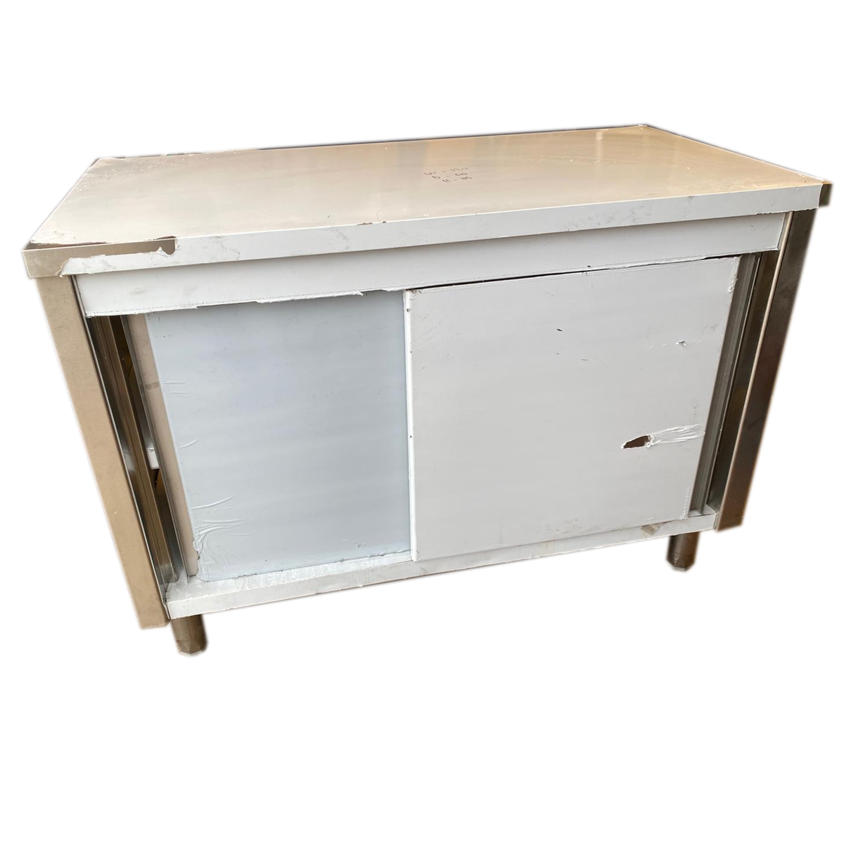 Commercial Sliding Door Cabinet 120x60x85cm - B Grade