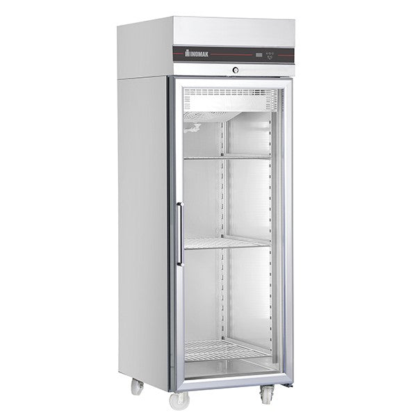 Upright Single Hinged Glass Door Heavy Duty Refrigerator