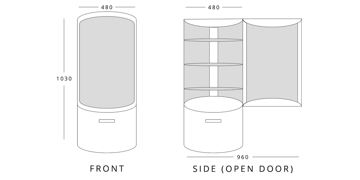 Round Case Cake Display