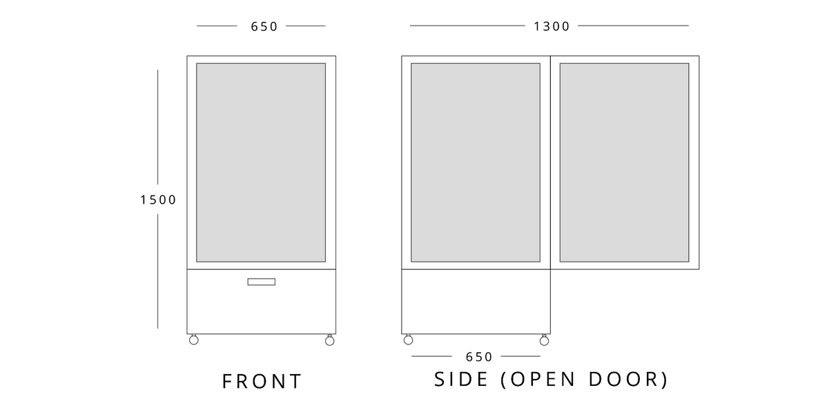 Square Case Cake Display