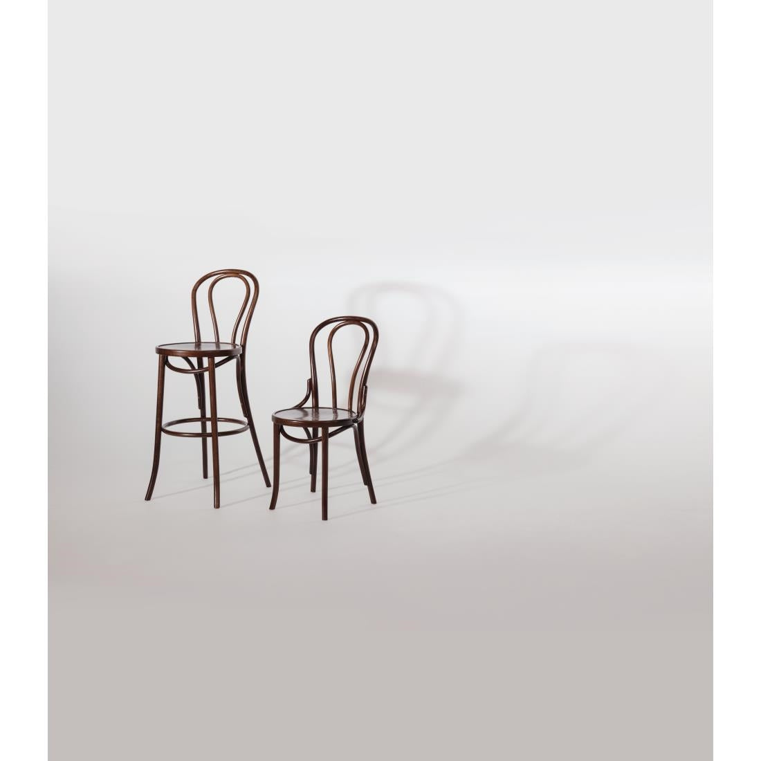 Fameg Bentwood Bistro Side Chairs Walnut Finish (2 Pack)