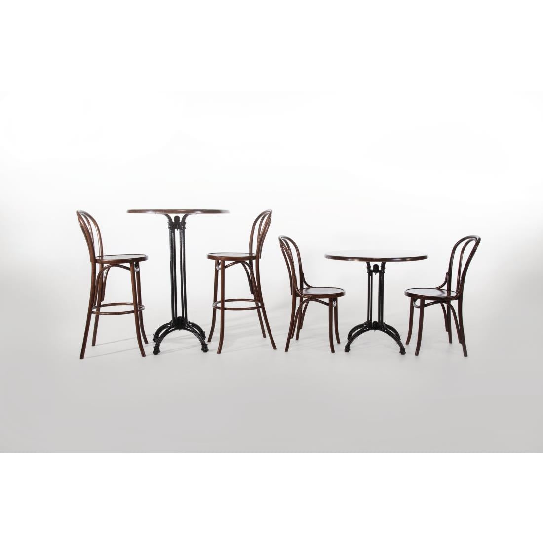 Fameg Bentwood Bistro Side Chairs Walnut Finish (2 Pack)