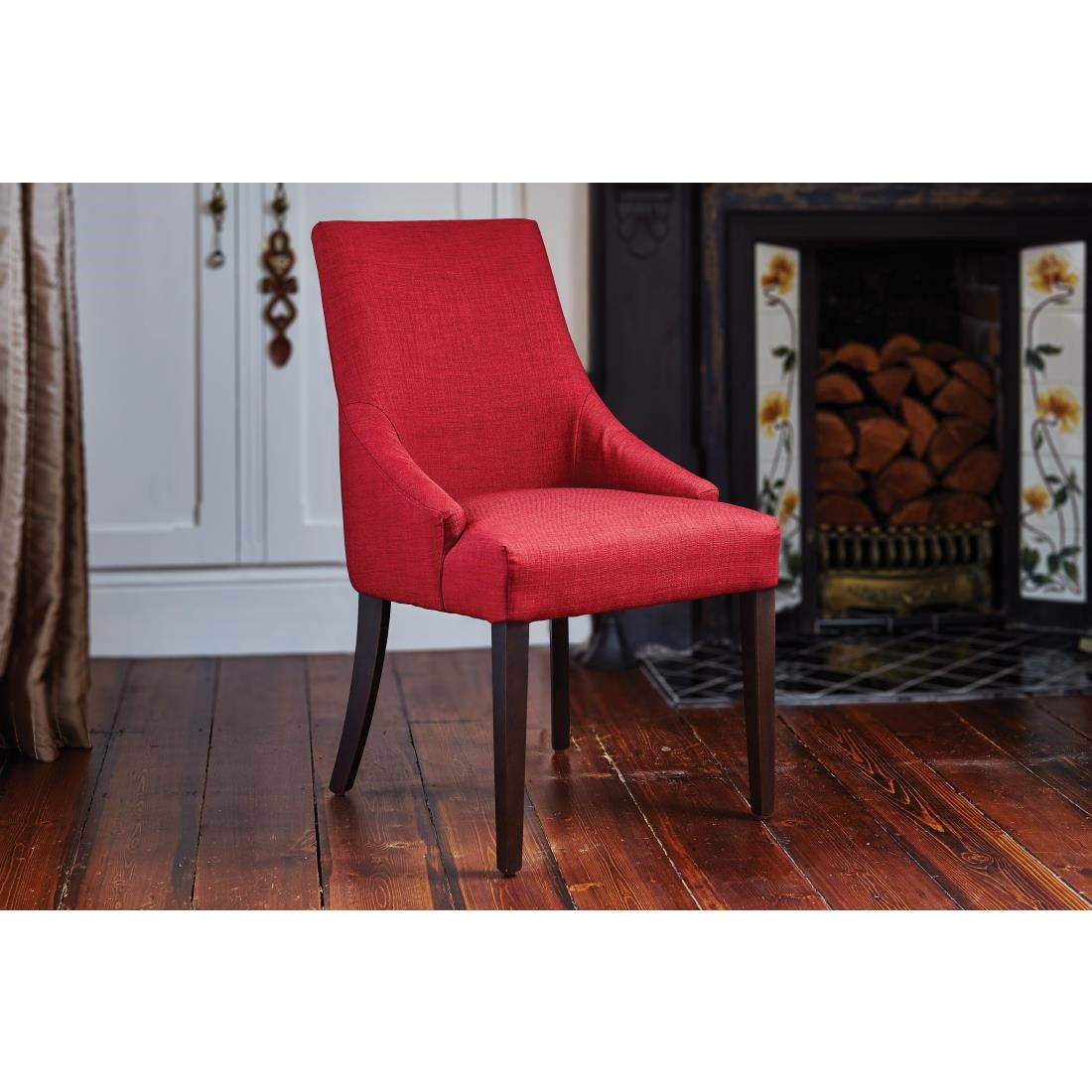Bolero Finesse Dining Chairs Dark Red (2 Pack)