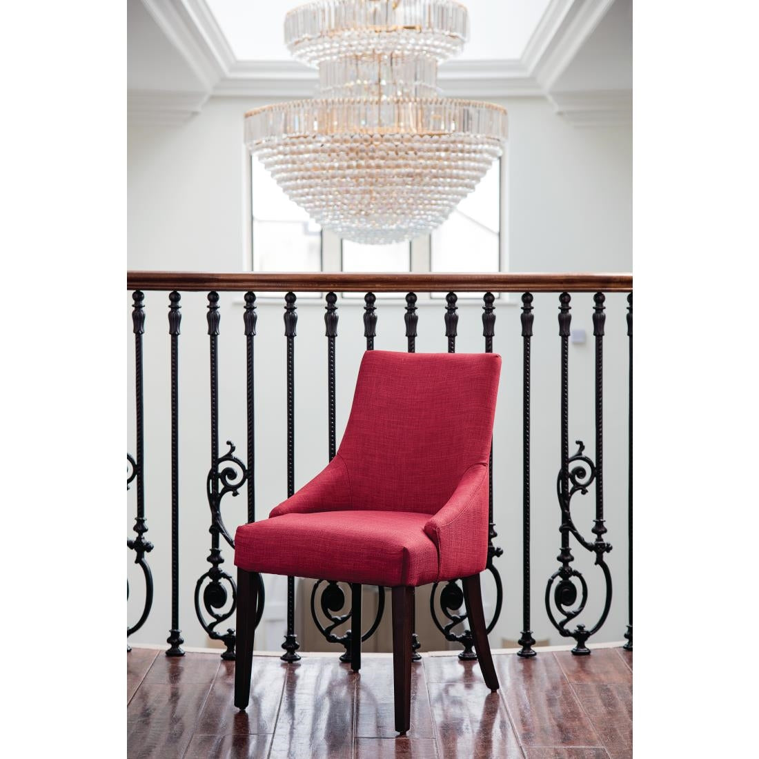 Bolero Finesse Dining Chairs Dark Red (2 Pack)