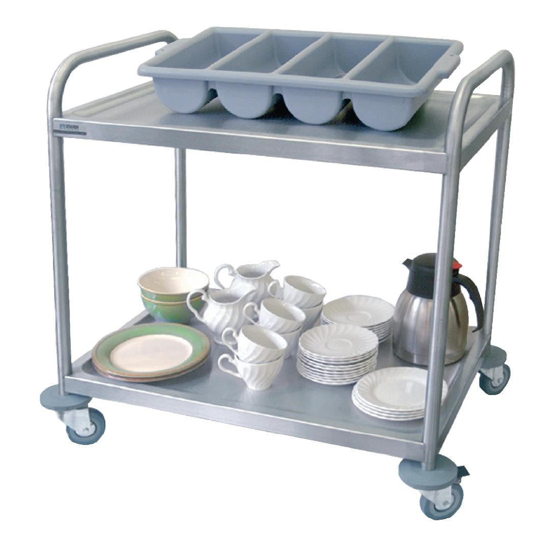 Craven Stainless Steel 2-Tier Serving Trolley