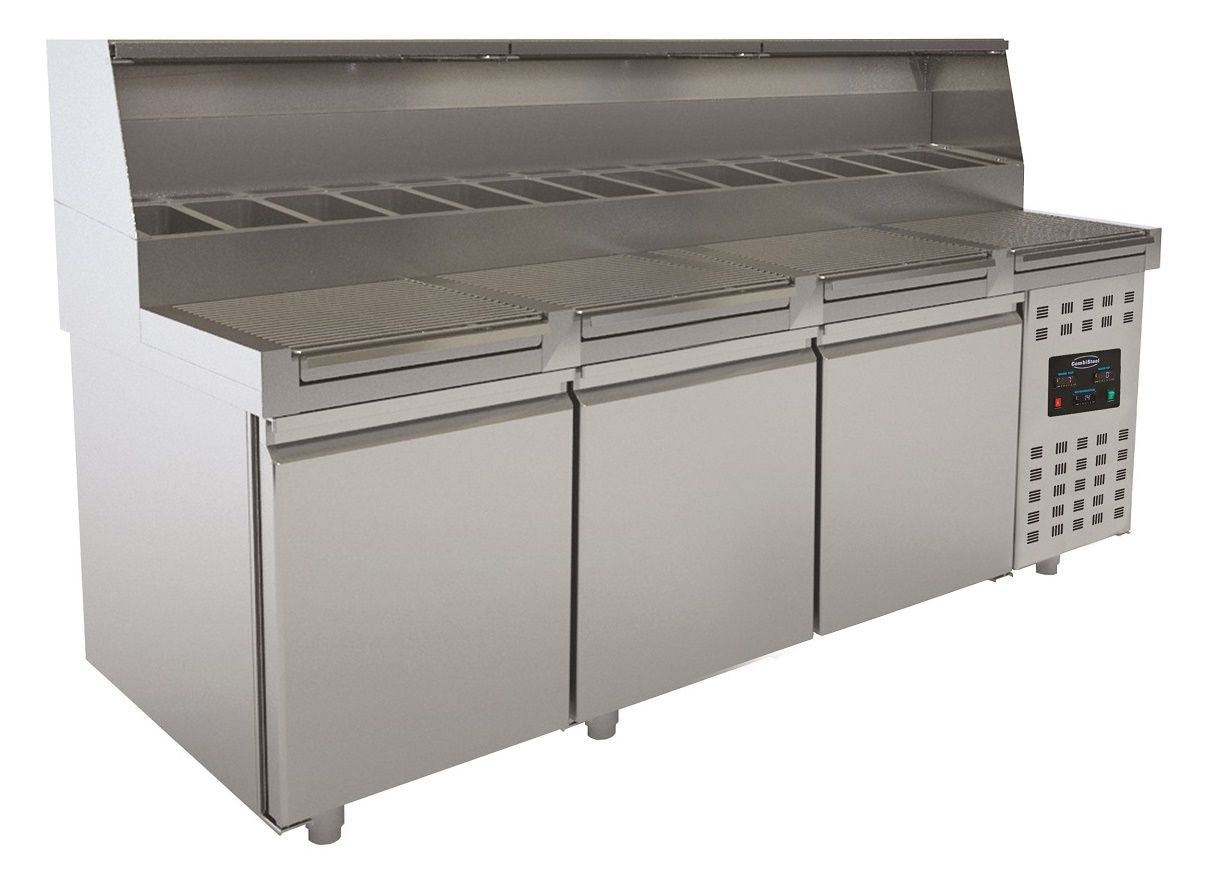 Elevate Your Culinary Experience with the Combisteel 3-Door Pizza Prep Counter Refrigerator - Model 7489.5305