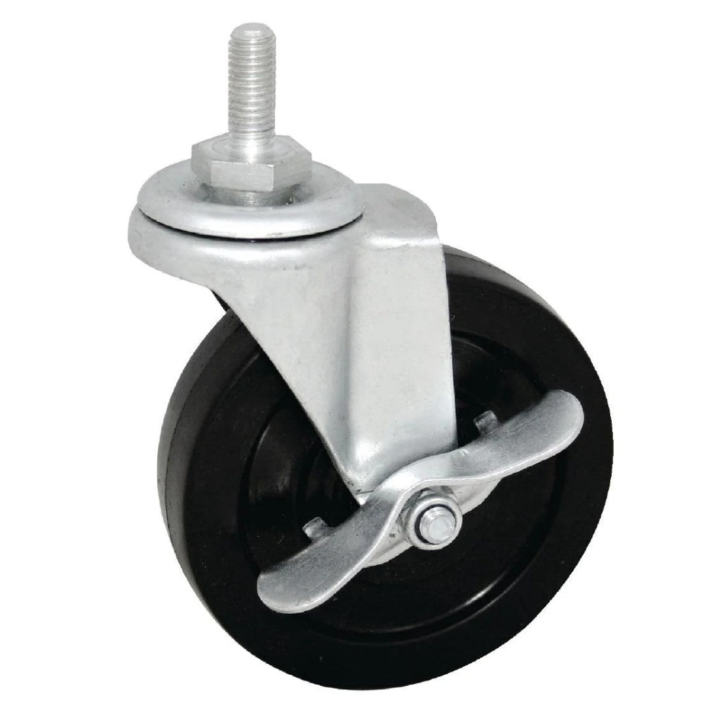 Ultimate Mobility Upgrade: 4-Pack Combisteel Chrome Wire Shelving Rack Castors with 2 Brake Options