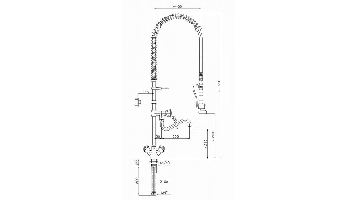 Upgrade Your Kitchen with the Combisteel Pre-Rinse Spray and Elbow Tap - Model 7212.0035