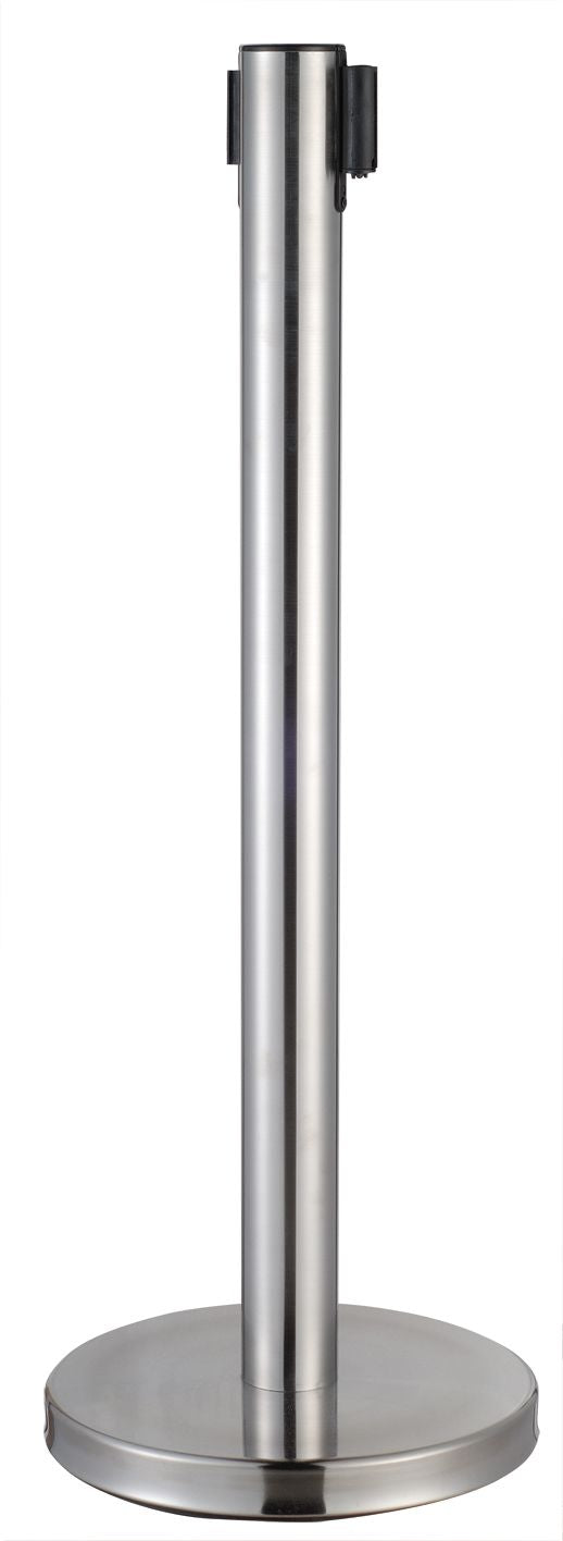 Elevate Your Event with the Combisteel 2-Metre Retractable Belt Stanchion Barrier Set – Sleek Stainless Steel, Pack of 2