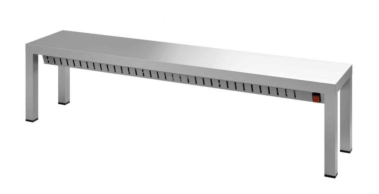 Commercial Shelving - 1200mm Single Halogen Heated Overshelf - Powerful 2 x 350W Heating