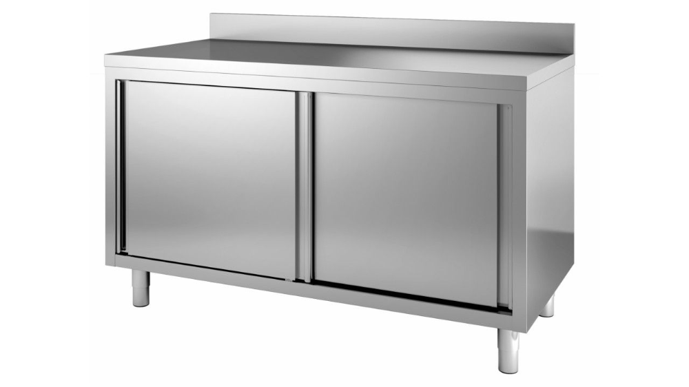 Premium 1800mm Stainless Steel Worktable with Convenient Sliding Doors by Combisteel