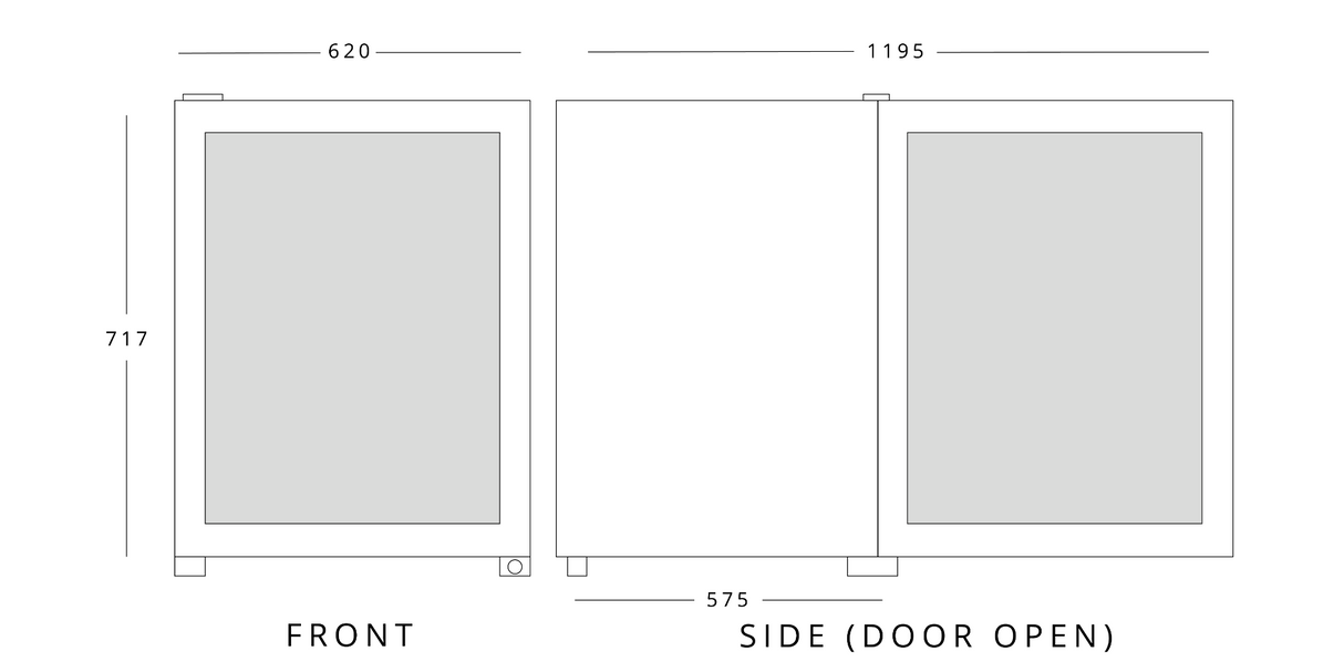 Glass Door Counter Top Freezer