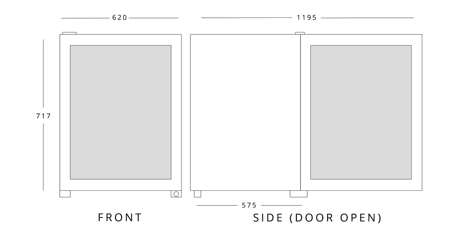 Glass Door Counter Top Freezer