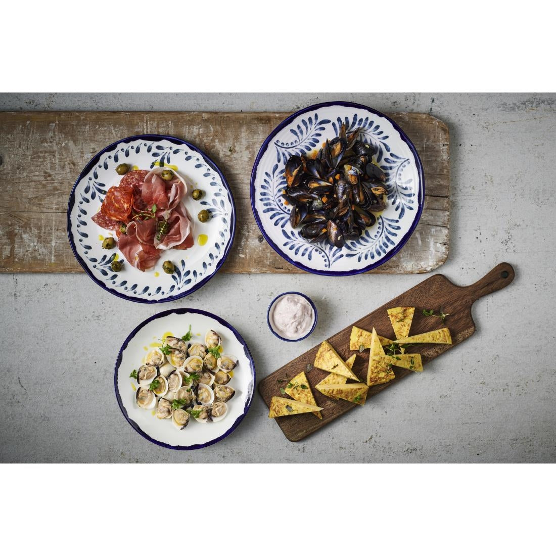 Dudson Harvest Mediterranean Organic Coupe Plates 10.6 inch (12 Pack)