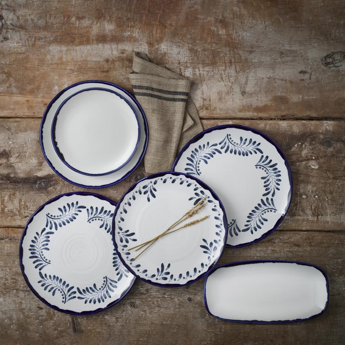 Dudson Harvest Mediterranean Organic Coupe Plates 10.6 inch (12 Pack)