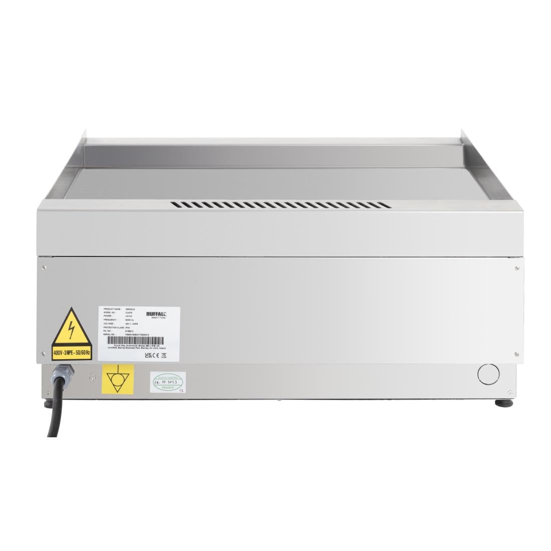 Buffalo 600 Series Dual Zone Electric Griddle 600mm Three Phase