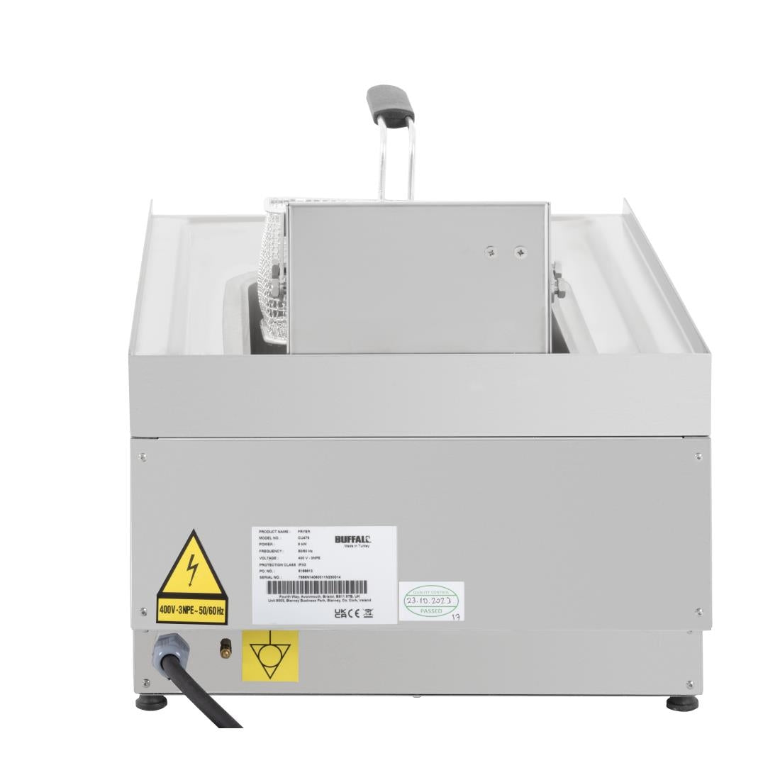Buffalo 600 Series Countertop Electric Fryer 8Ltr Three Phase