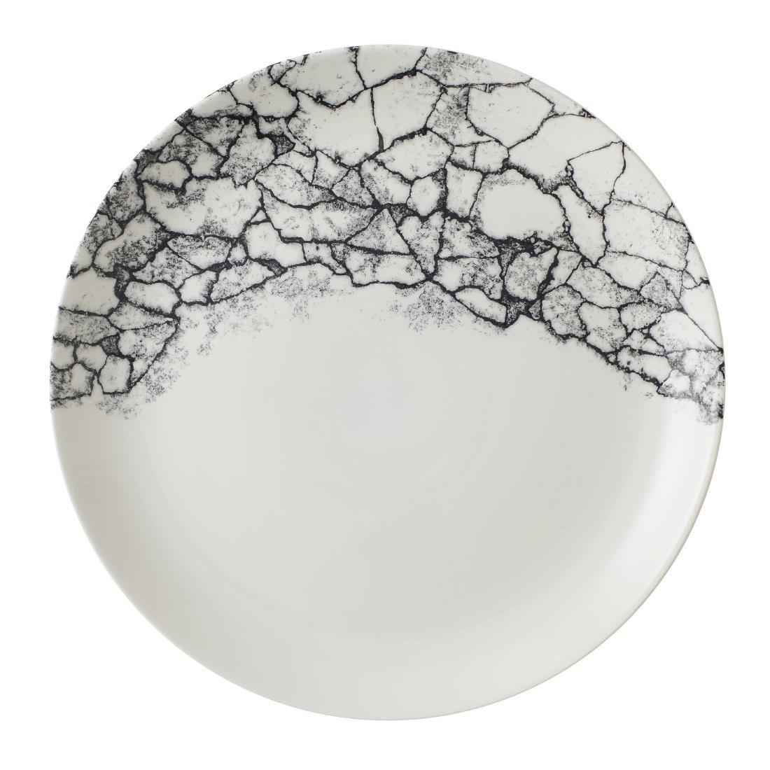 Churchill Kintsugi Accents Quartz Black Evolve Coupe Plates 288mm (12 Pack)