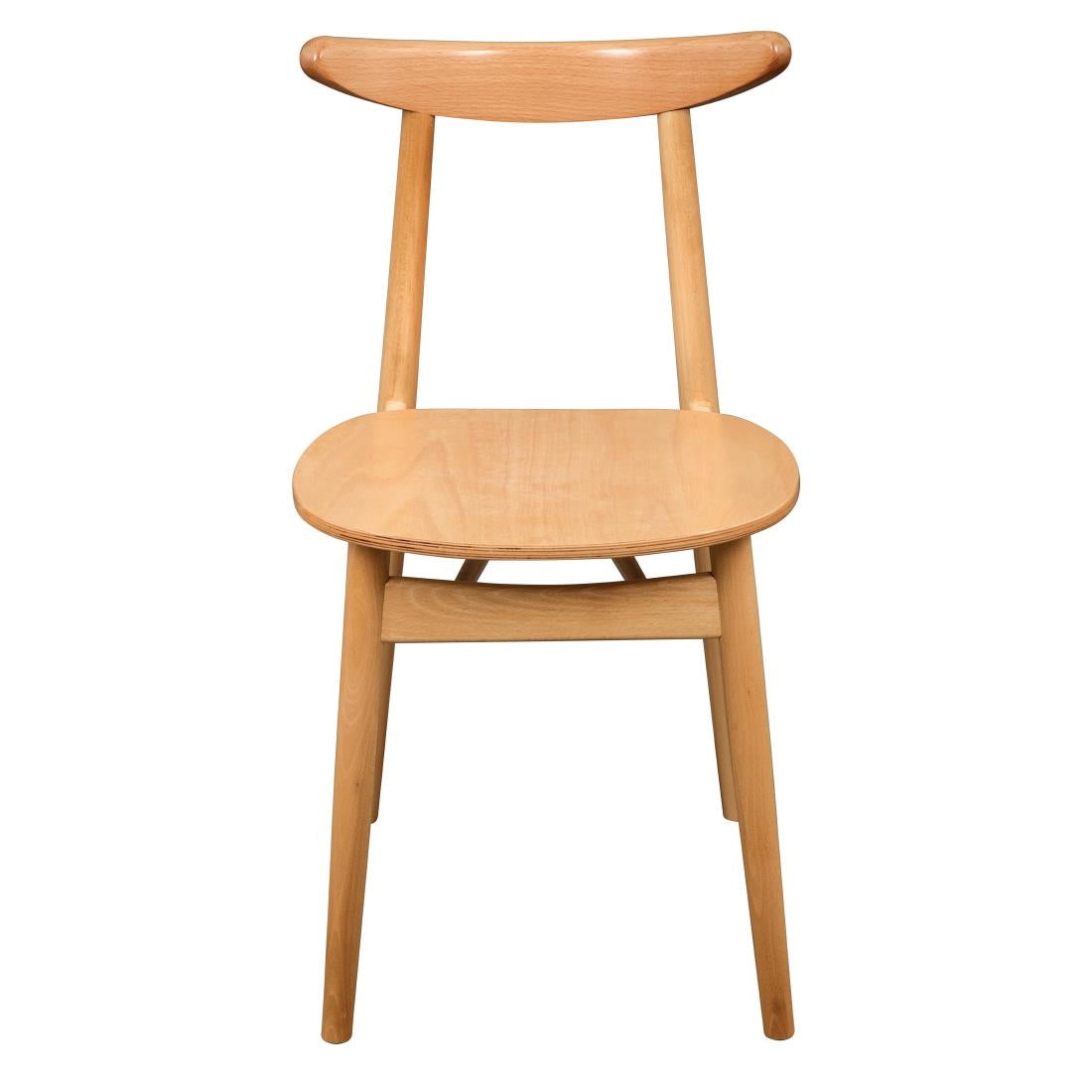 Fameg Cowhorn Side Chairs Natural Beech (2 Pack)