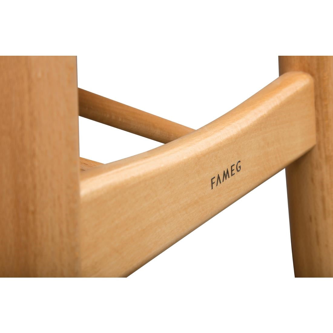 Fameg Cowhorn Side Chairs Natural Beech (2 Pack)