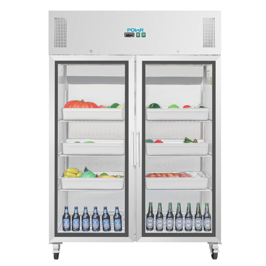 Polar G-Series Upright Double Door Gastro Display Fridge 1200Ltr
