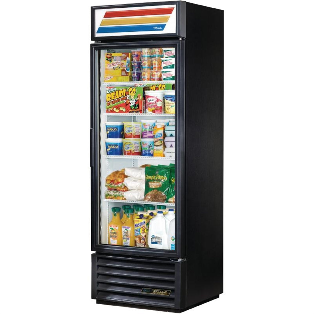 True 1 Glass Door 538Ltr Upright Display Fridge Black GDM-19T-HC-TSL01
