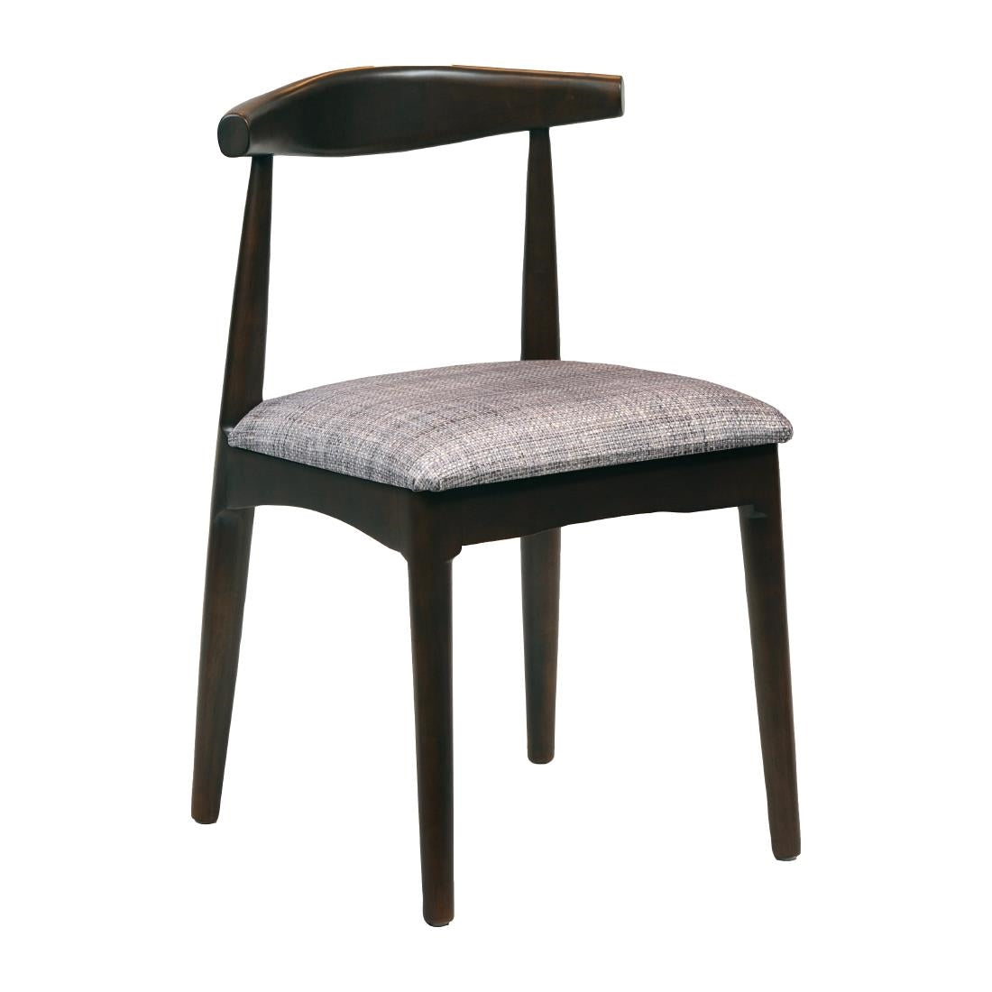Austin Dining Chairs Dark Walnut with Helbeck Charcoal Seats (2 Pack)