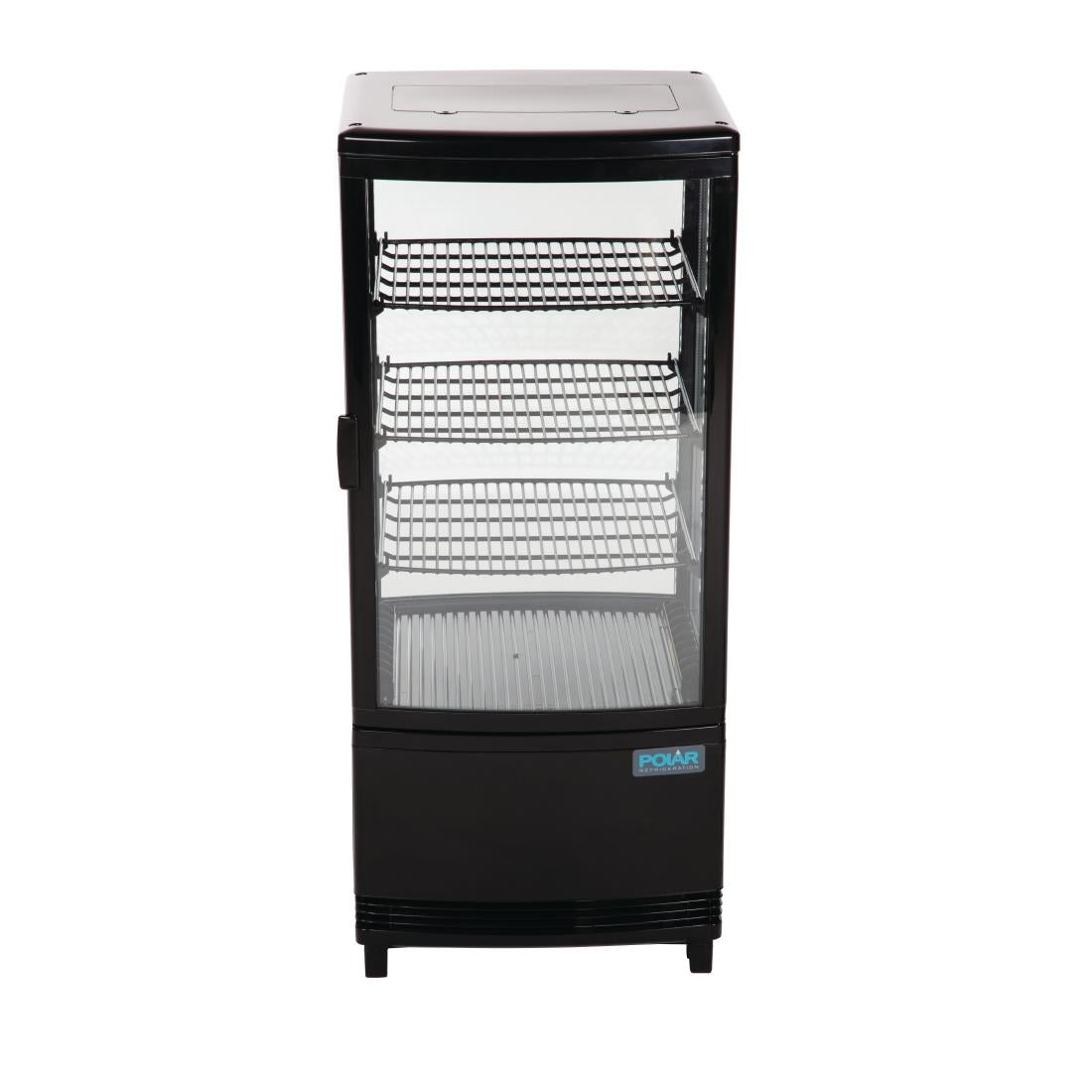 Polar C-Series Energy Efficient Curved Door Display Fridge Black 86Ltr