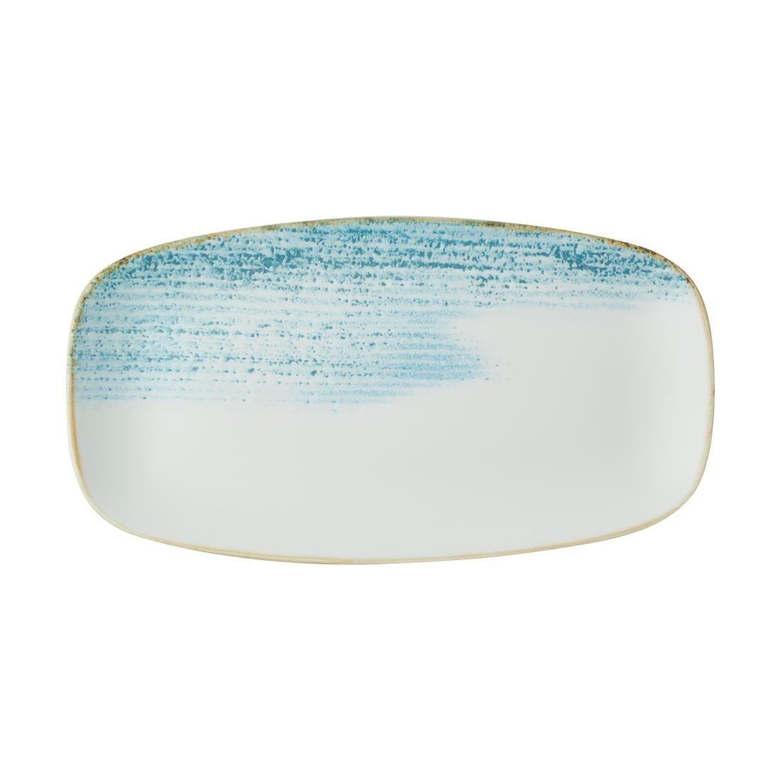 Churchill Homespun Accents Oblong Plates Aquamarine 296x153mm (12 Pack)